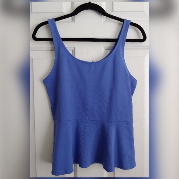 EXPRESS Violet Blue Peplum Tank Top – Size Medium - Picture 1 of 5